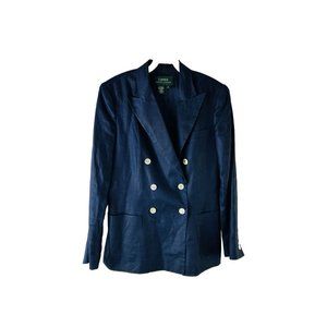 Lauren Ralph Lauren Blue Double-Breasted Blazer